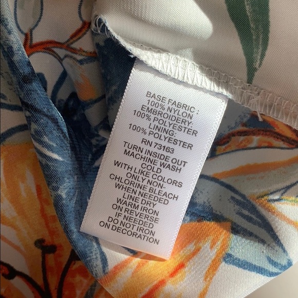 floral embroidered sheer overlay cut out tie back shift dress - Picture 9 of 11